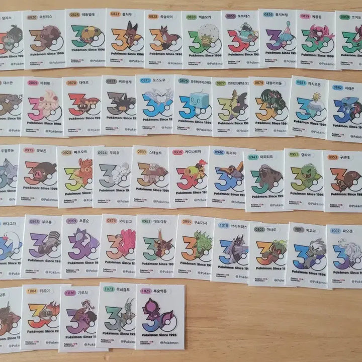 [BUNJANG] Pokemon 30th Anniversary Logo Seal / 포켓몬 띠부씰 30주년 로고씰 판매/교환