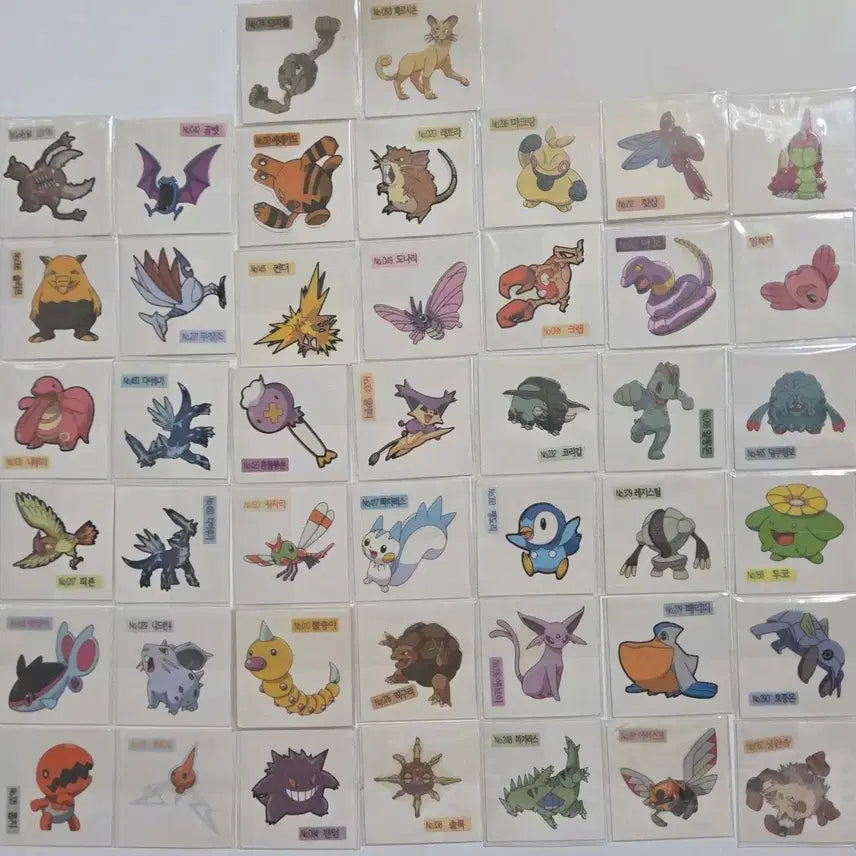 [BUNJANG] Pokemon Stickers Bundle Set / 포켓몬 띠부씰 정리