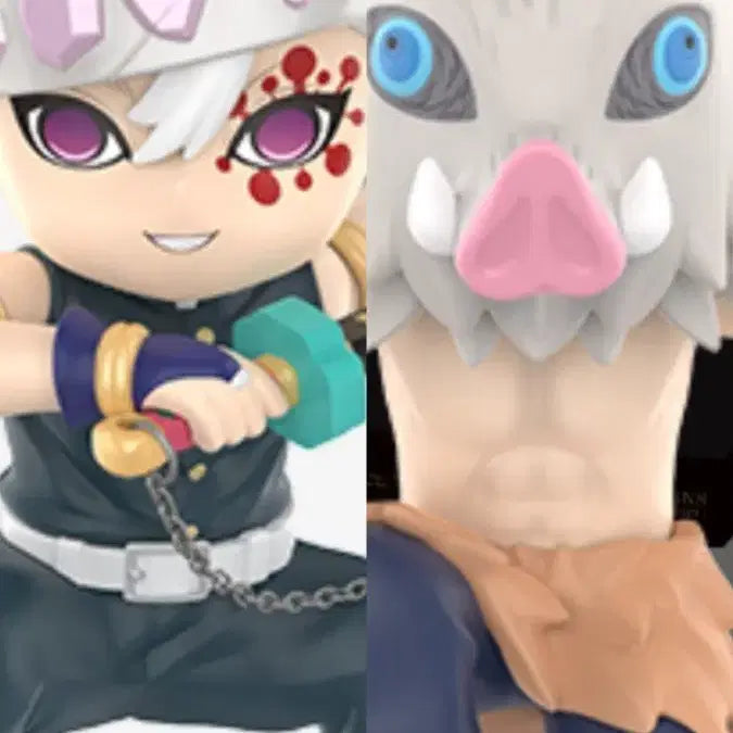 [BUNJANG] Pop Mart Demon Slayer Uzui Tengen &amp; Inosuke Bundle Set / 일괄)팝마트 귀멸의칼날 배틀 텐겐 이노스케 팝니다 귀칼 우즈이