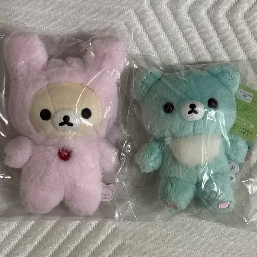[BUNJANG] Mint Kogumakun &amp; Korilakkuma Rabbit Plush Set / 민트코구마 코리락쿠마 우사기 토끼 인형 세트 민트 차이로이코구마
