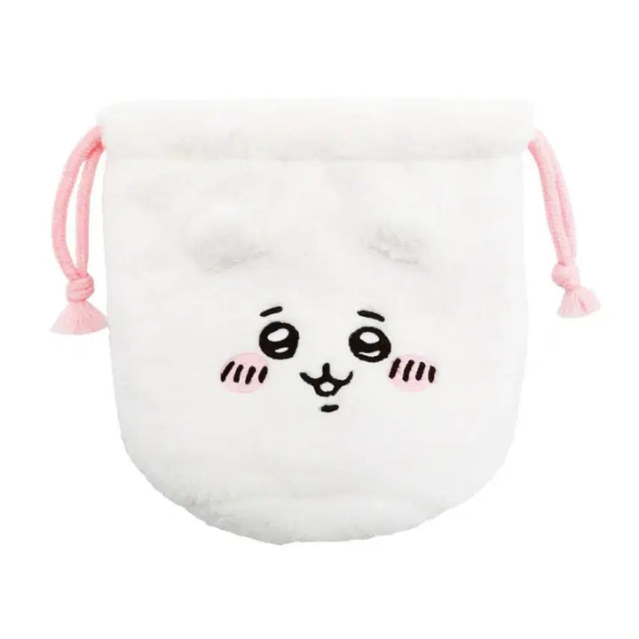 [BUNJANG] Chiikawa Drawstring Pouch / 먼작귀 치이카와 복조리 페이스 조리개 파우치