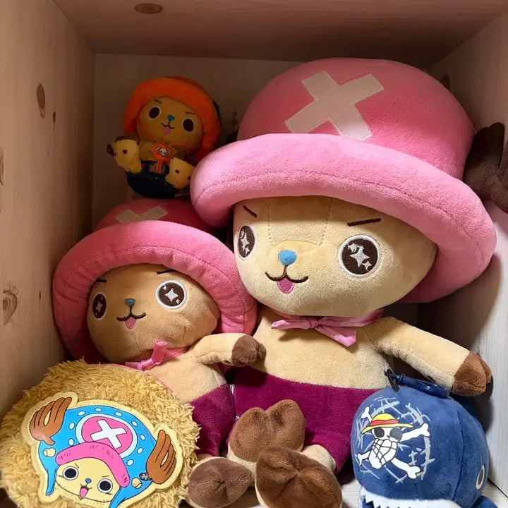 [BUNJANG] One Piece Chopper &amp; Laboon Plush Set / 총괄) 쵸파 인형, 파우치, 원피스 고래 라분 애니