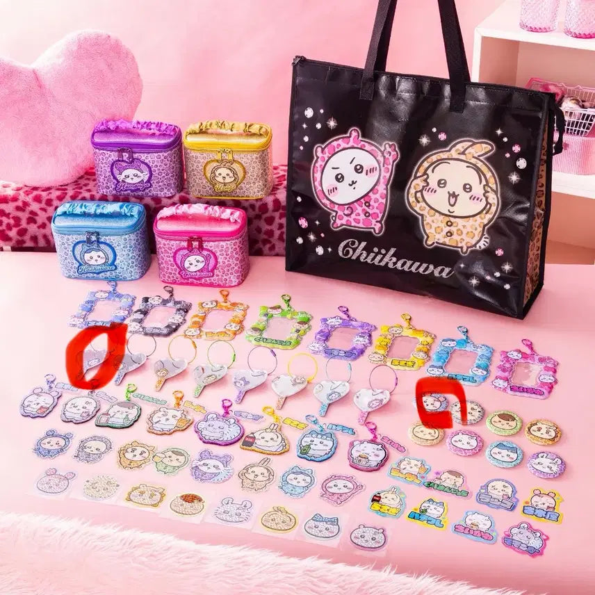 [BUNJANG] Leopard Print Can Badge + Leopard Print Mini Mirror Keychain Bundle Set (Kani) / 품절템) 호피 캔뱃지+호피 미니 거울 키홀더 카니 일괄