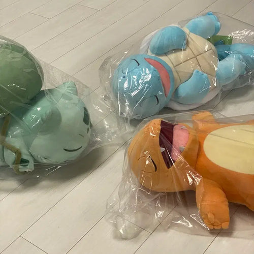 [BUNJANG] Pokemon "Sleepy Time" Plush Set (Bulbasaur, Charmander, Squirtle) - 3 Types, Sealed / 미개봉) 포켓몬스터 슬립 잘자요 이상해씨 파이리 꼬부기 3종 모찌 인형