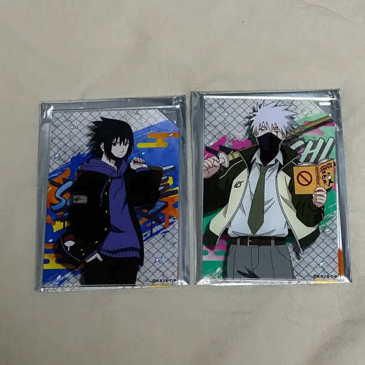 [BUNJANG] Naruto Acrylic Card School Version Sasuke Kakashi Bundle Set / 나루토 아크릴카드 학교버전