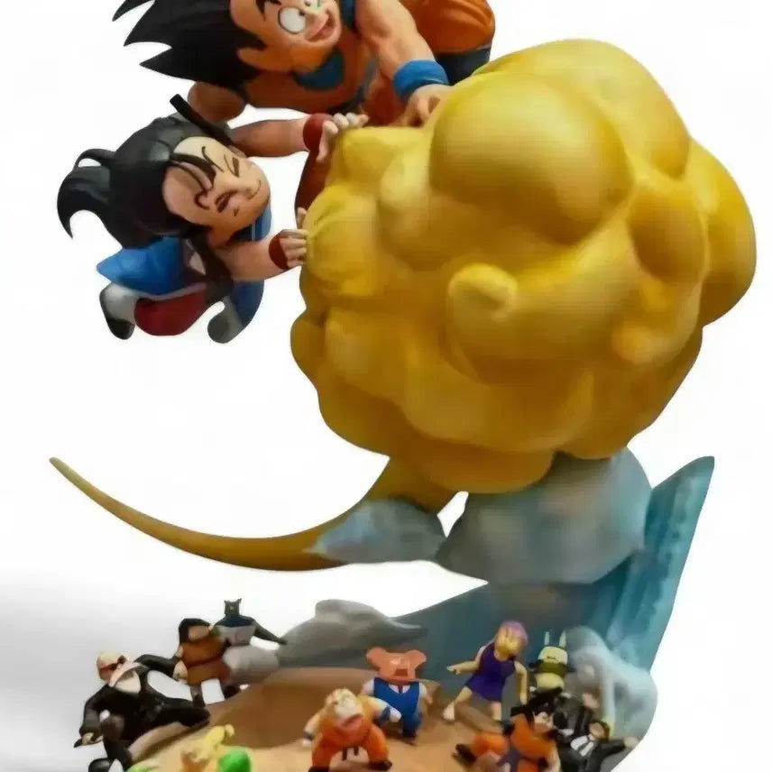 [BUNJANG] Dragon Ball Z Goku and Chi-Chi Nimbus Cloud Resin Statue / 드 ...