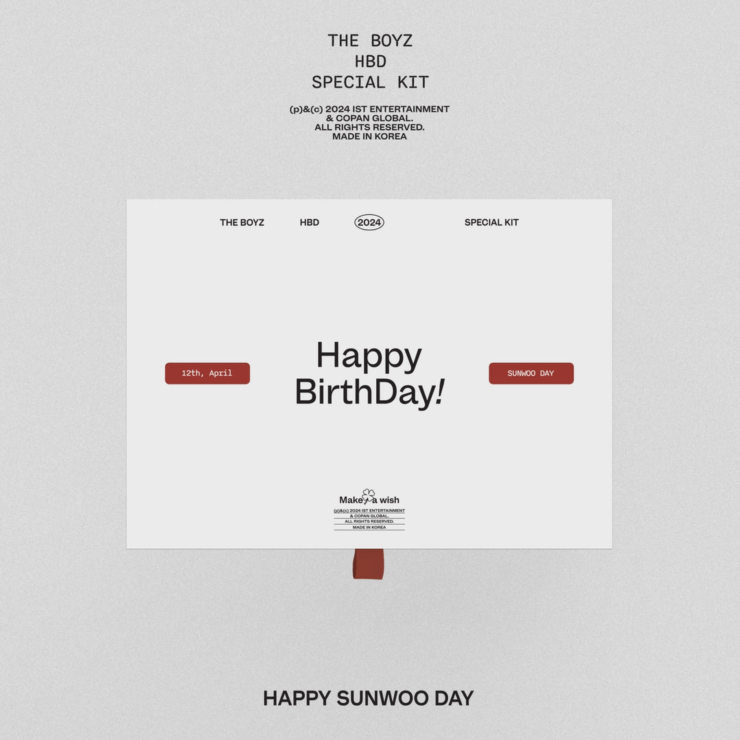 [Pre-Order] SunWoo (of The Boyz) - The Boyz HBD Sunwoo Special Kit + Withmuu Pre-Order Benefit