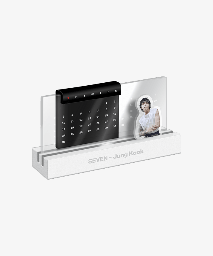 Jung Kook (of BTS) - "SEVEN" Official MD (Keyring, Acrylic Stand Calendar, Shirt)