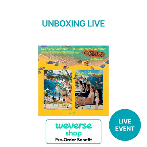 [Pre-Order] Red Velvet - Summer Mini Album [Velvet Summer] (Big Wave Ver.) + Weverse UNBOXING LIVE Event