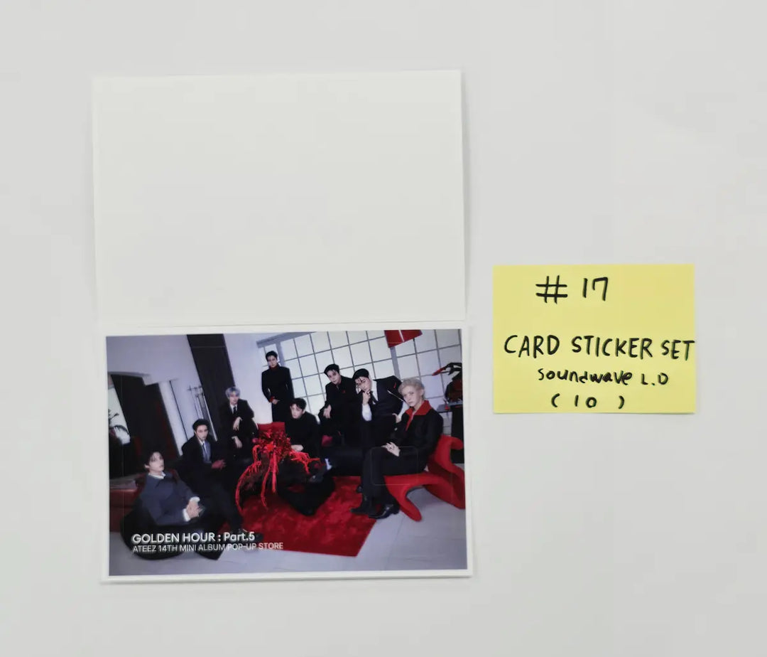ATEEZ "GOLDEN HOUR : Part.5" - Soundwave POP-UP Lucky Draw Event Photocard, Card Sticker [26.06.26]