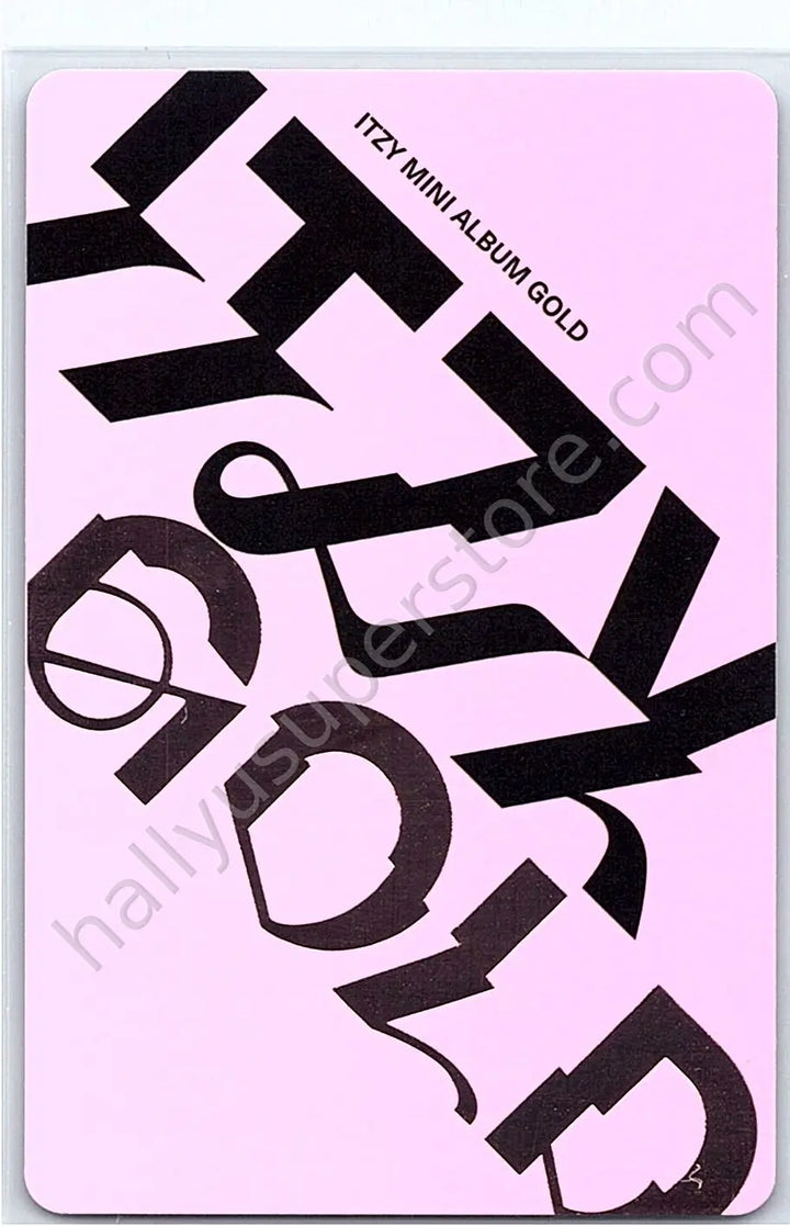 ITZY - Ryujin - GOLD album photocard nemo version photocard set pink version