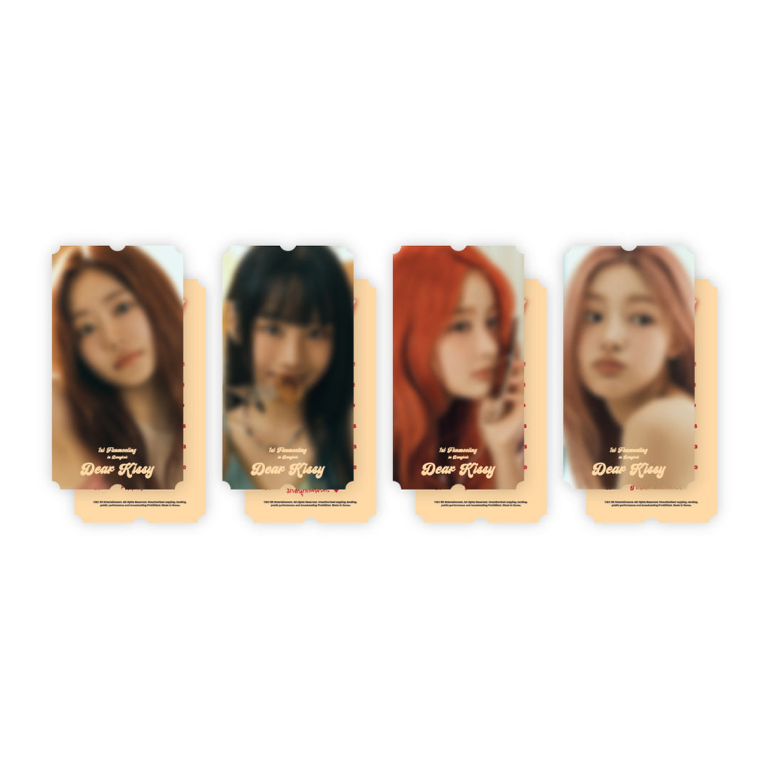 Kiss Of Life - 1st FanMeeting [Dear Kissy in Bangkok] Official MD (Tin Case Photocard Set, Special Ticket, Photocard Deco Sticker, Acrylic Keyring)