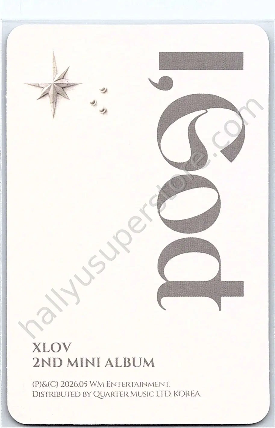 XLOV - Hyun - I, God album photocard O version