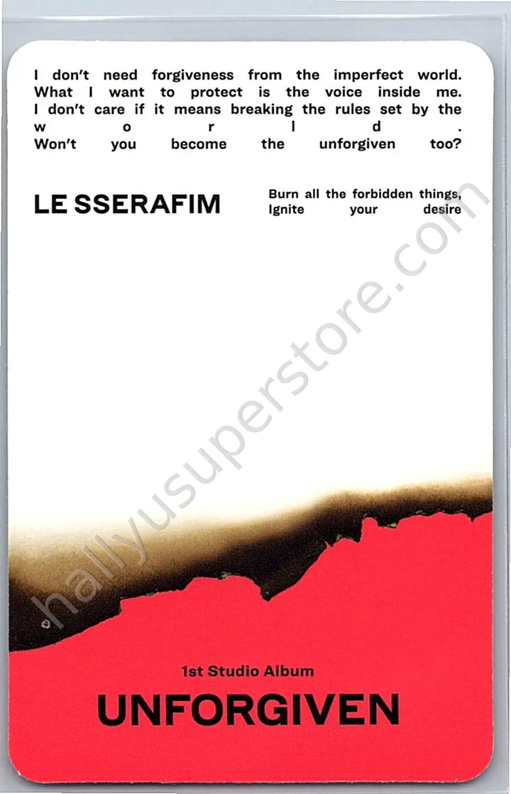 LE SSERAFIM - Huh Yunjin - UNFORGIVEN kpopmerch lucky draw (LD)