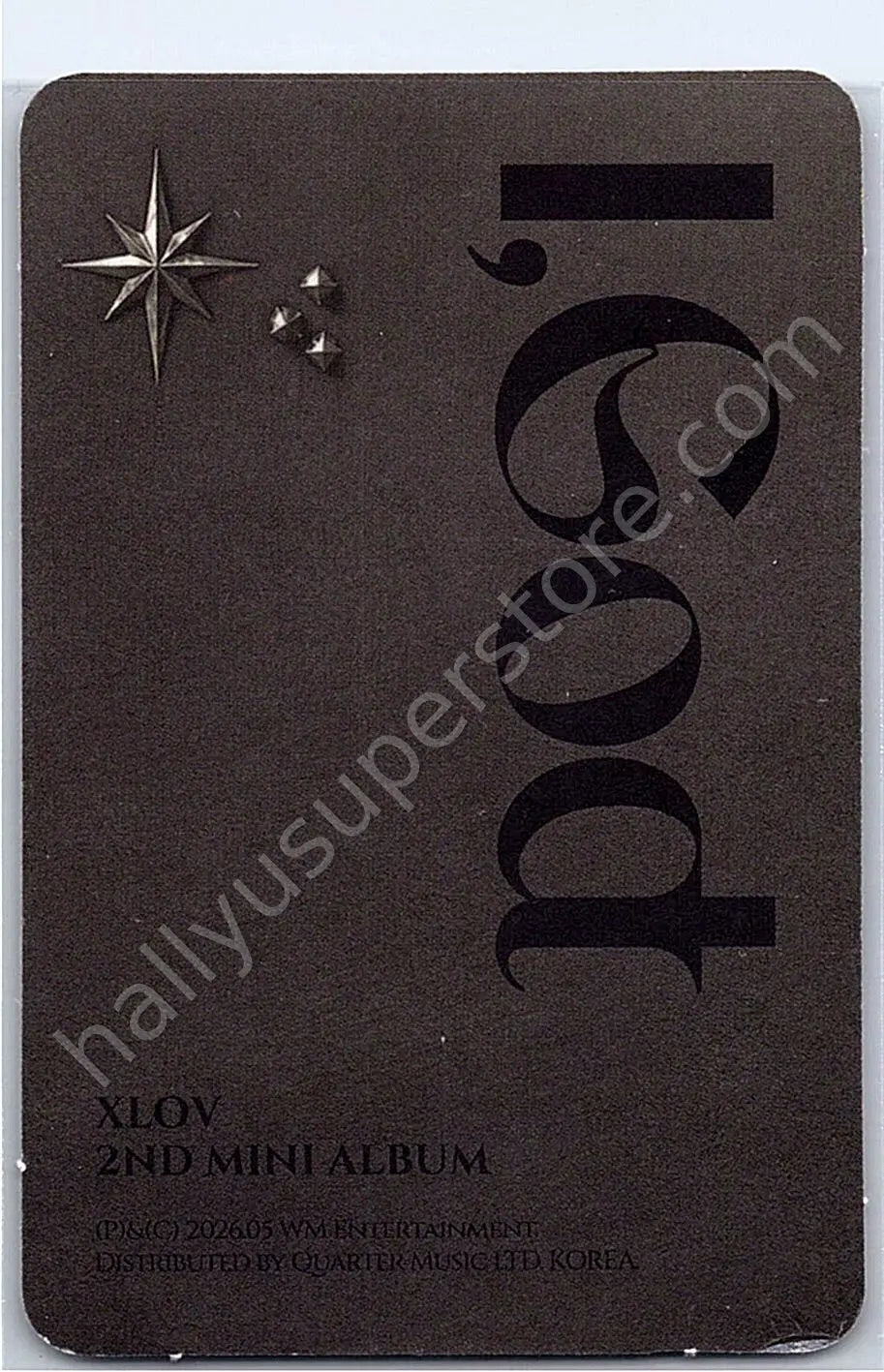 XLOV - Wumuti - I, God album photocard D version