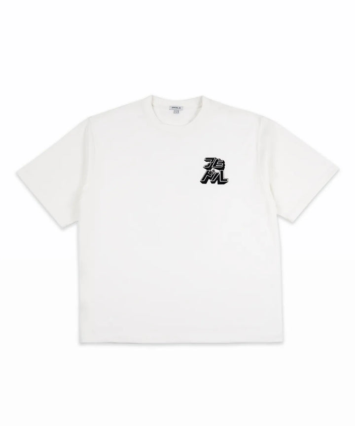 **QWER -Magenta Cartoon Drawing T-shirt [White]