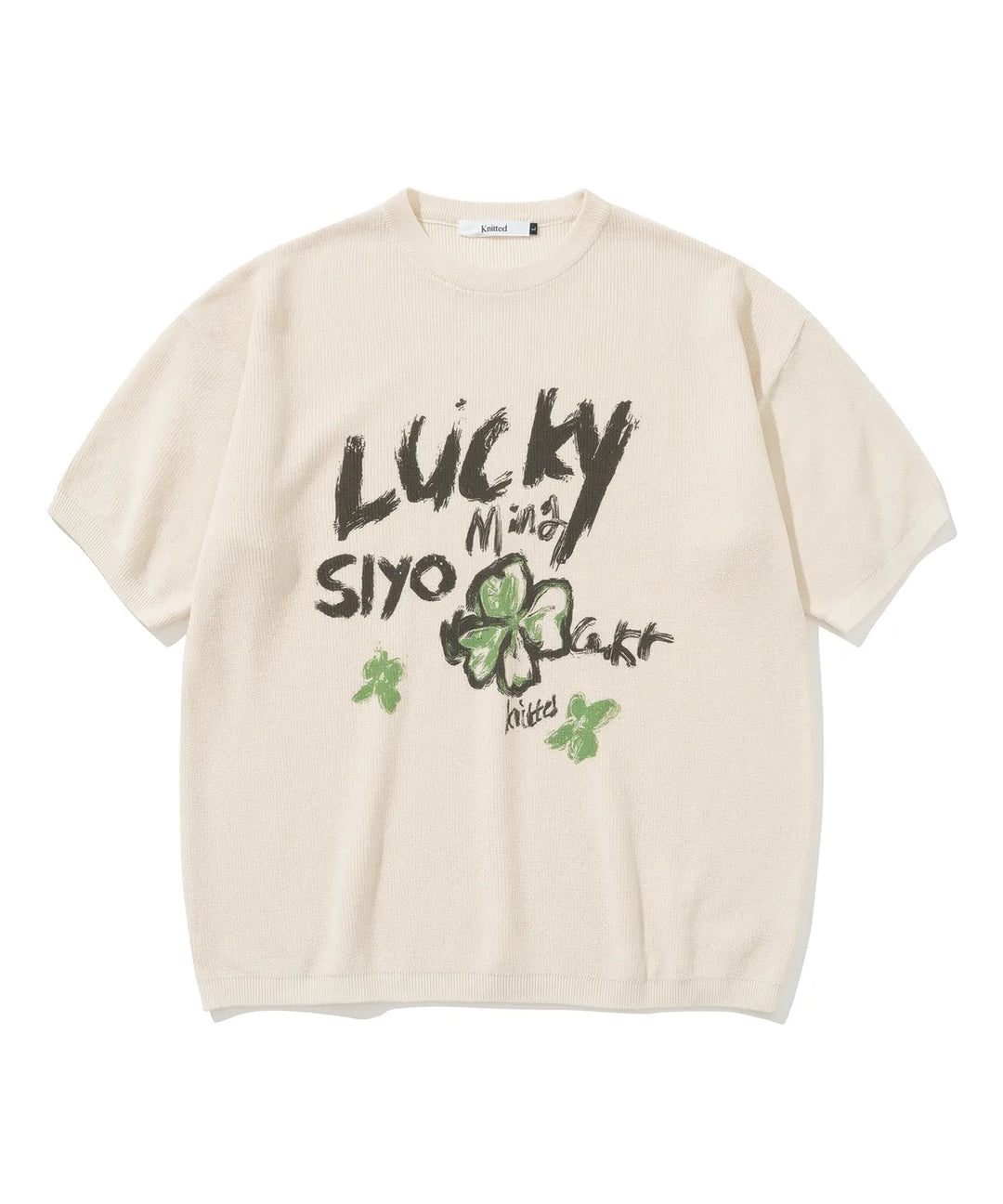 **QWER -Siyeon Cool Ever Clover Round Knitwear IVORY