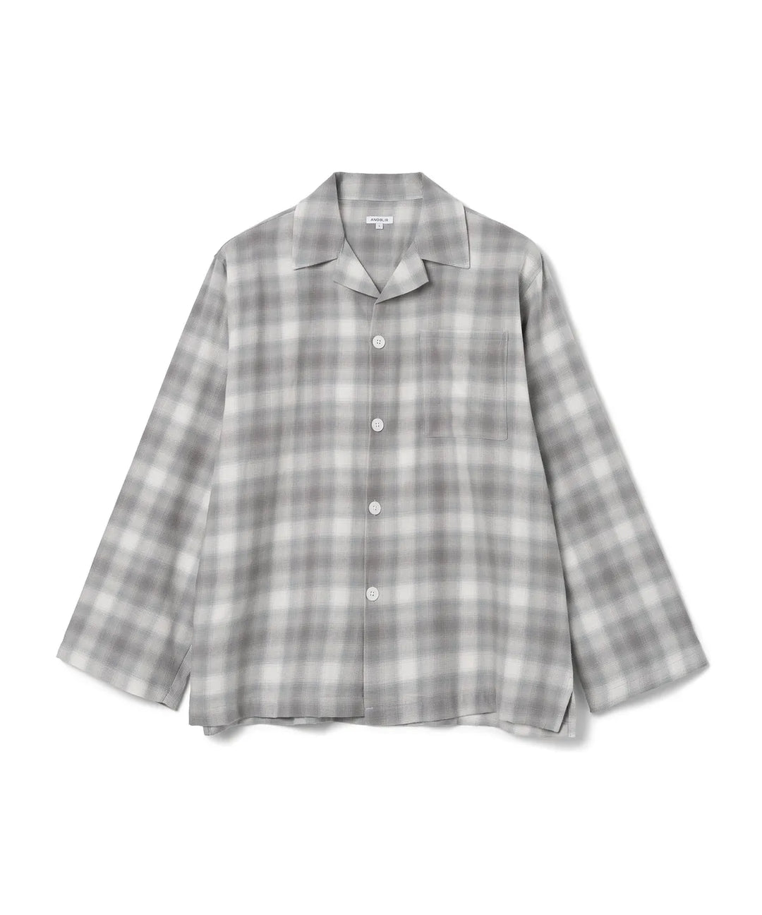 **QWER -Magenta Ombre checkered flare shirt [Green]