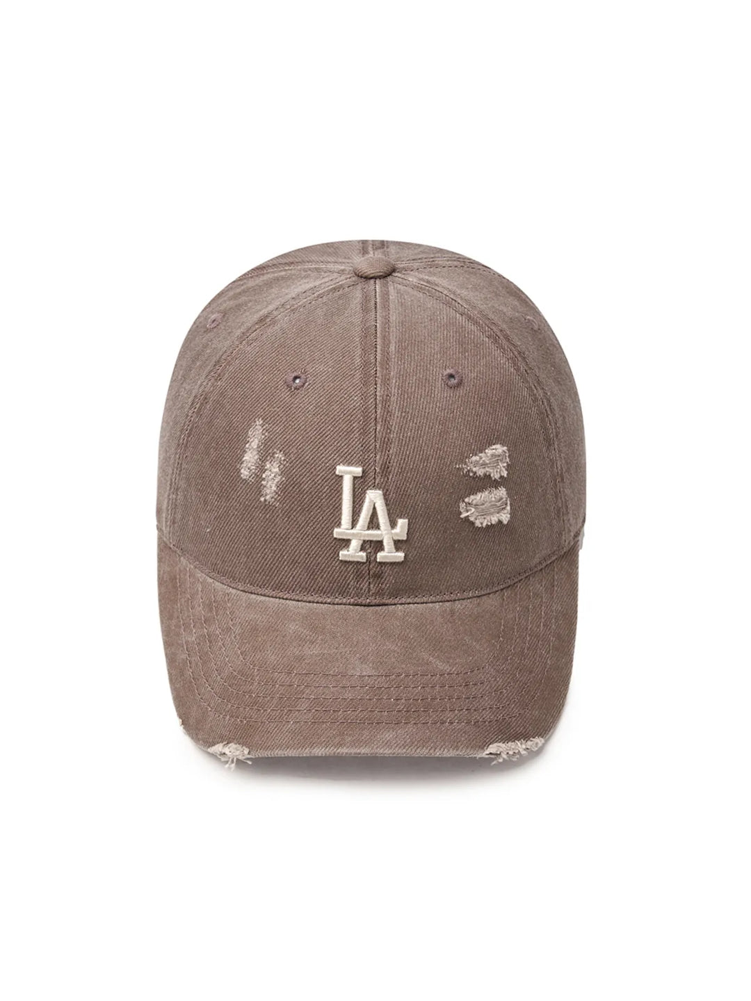 ** [Pre-Order] AESPA - Wearing KARINA Damage Washing Unstruck Ball Cap  LA (L.Brown)