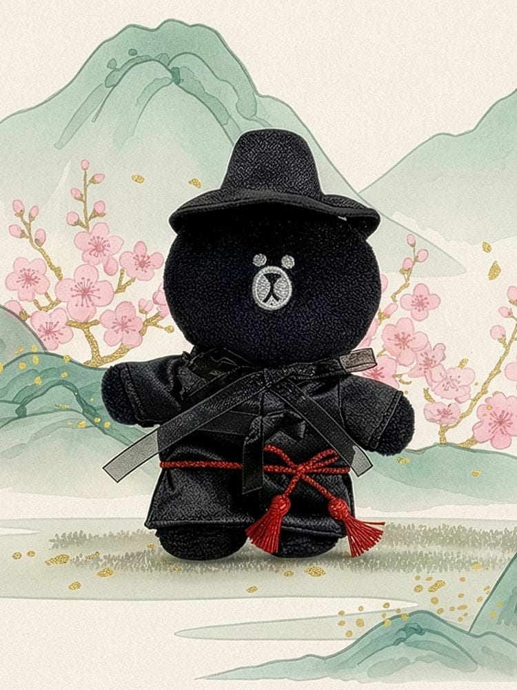 ** Line Friends Brown K-Souvenir Grim Reaper Doll Keyring