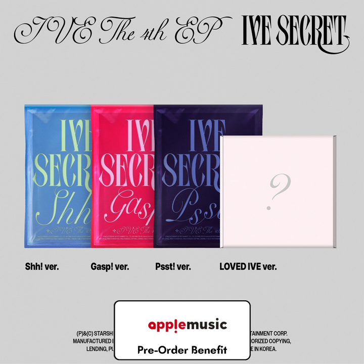 [Pre-Order] IVE - IVE THE 4th EP IVE SECRET +Pre-Order Benefit (VER SET / LOVED IVE Ver. Random)