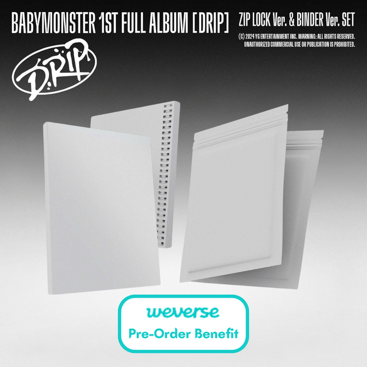 [Pre-Order] BabyMonster - 1st Full "Drip" + Pre-Order Benefit (Random / Set) - HALLYUSUPERSTORE