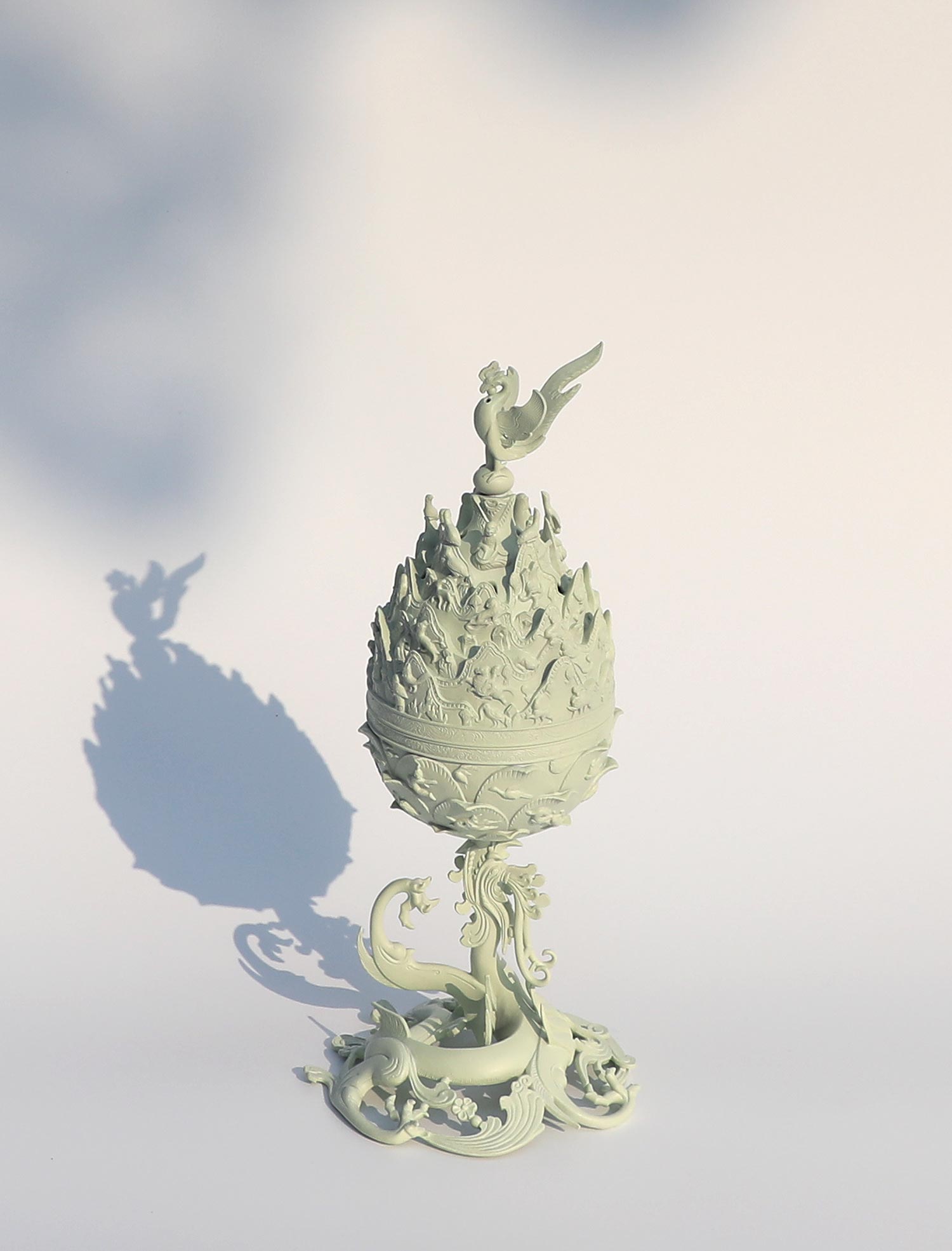 **  Gilt-bronze incense burner miniature