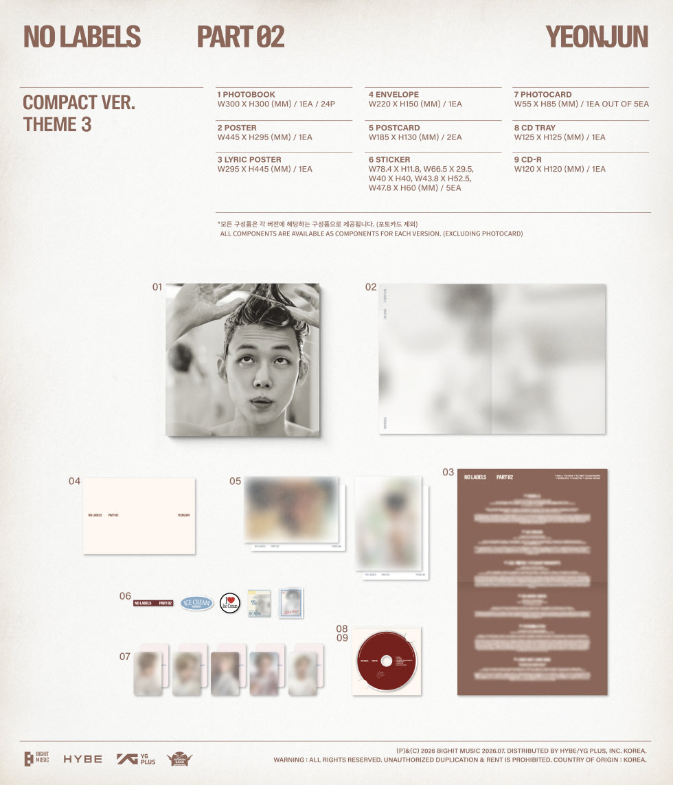 [B2B] YEONJUN - NO LABELS: PART 02 (Compact Ver.) / 연준 (YEONJUN) - NO LABELS: PART 02 (Compact Ver.)