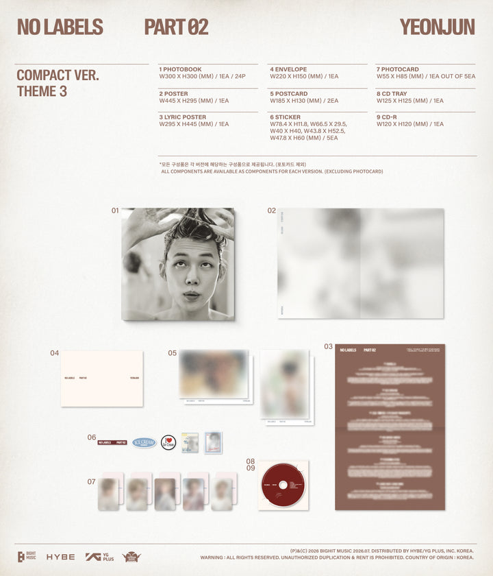 [B2B] YEONJUN - NO LABELS: PART 02 (Compact Ver.) / 연준 (YEONJUN) - NO LABELS: PART 02 (Compact Ver.)