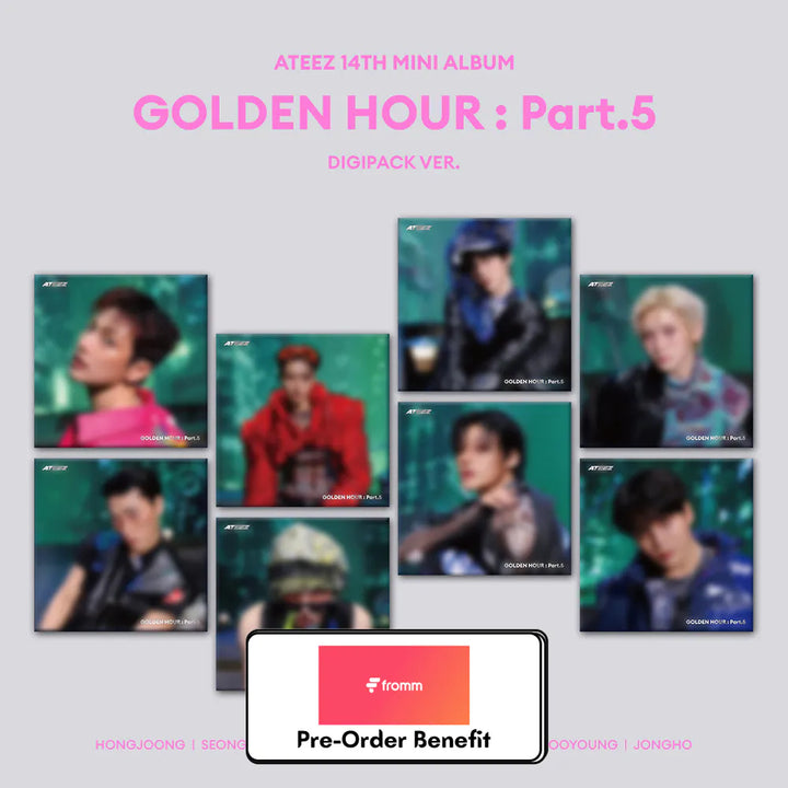 [Pre-Order] ATEEZ - 14TH MINI ALBUM "GOLDEN HOUR : Part.5"(DIGIPACK Version) + Pre-Order Benefit (Choose Version)
