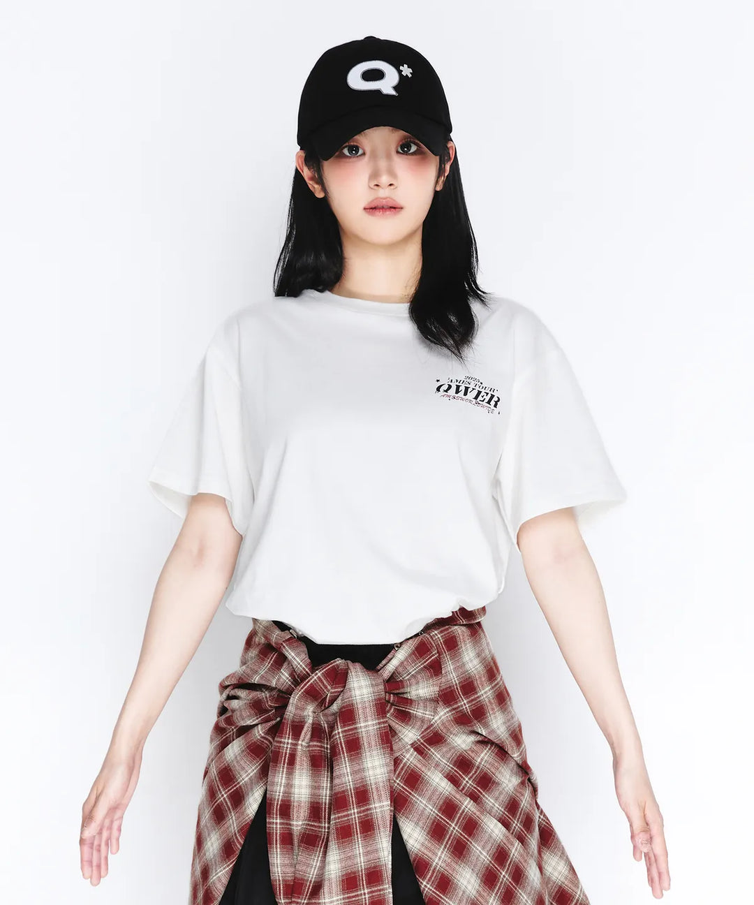 **QWER -Ames-Worldwide QWER WORLD TOUR TEE WHITE