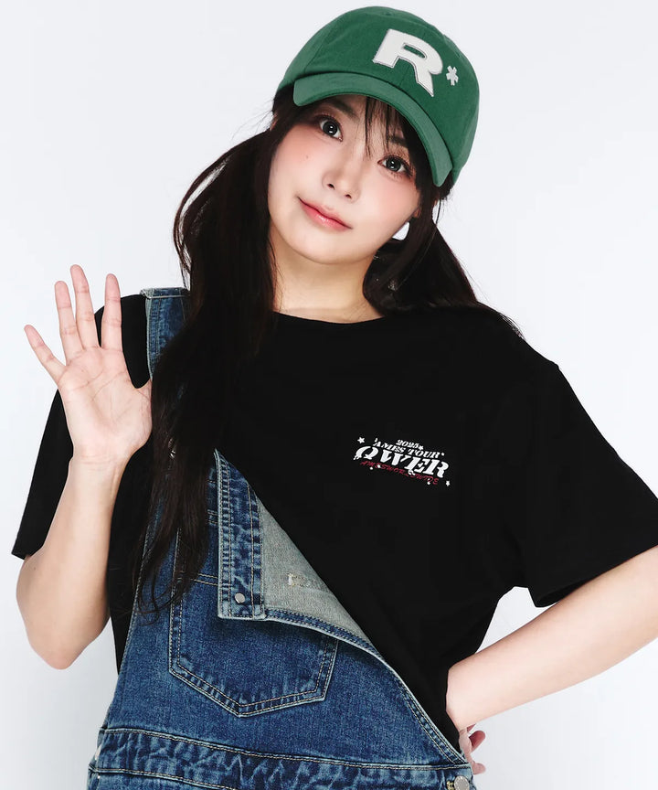 **QWER -Ames-Worldwide QWER WORLD TOUR TEE BLACK