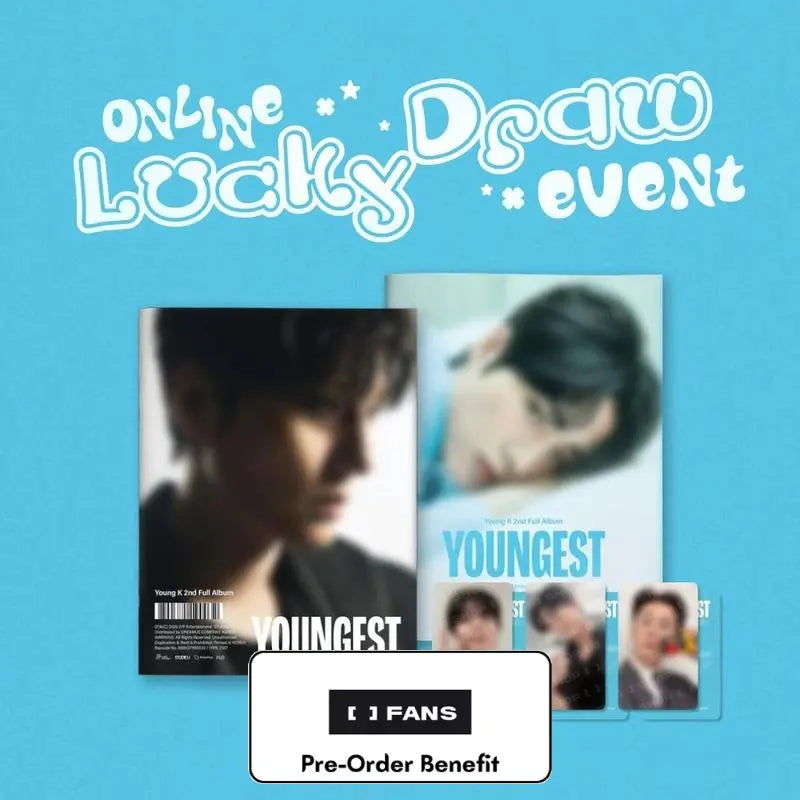 [Pre-Order] Young K - 2nd Full Album YOUNGEST (Photobook ver.) + Fans LuckyDraw Event
