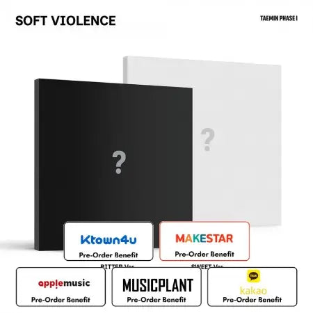 [Pre-Order] TAEMIN(of SHINee) - PHASE I : Soft Violence (PHOTO BOOK Ver.) + Pre-Order Benefit (Choose Version)