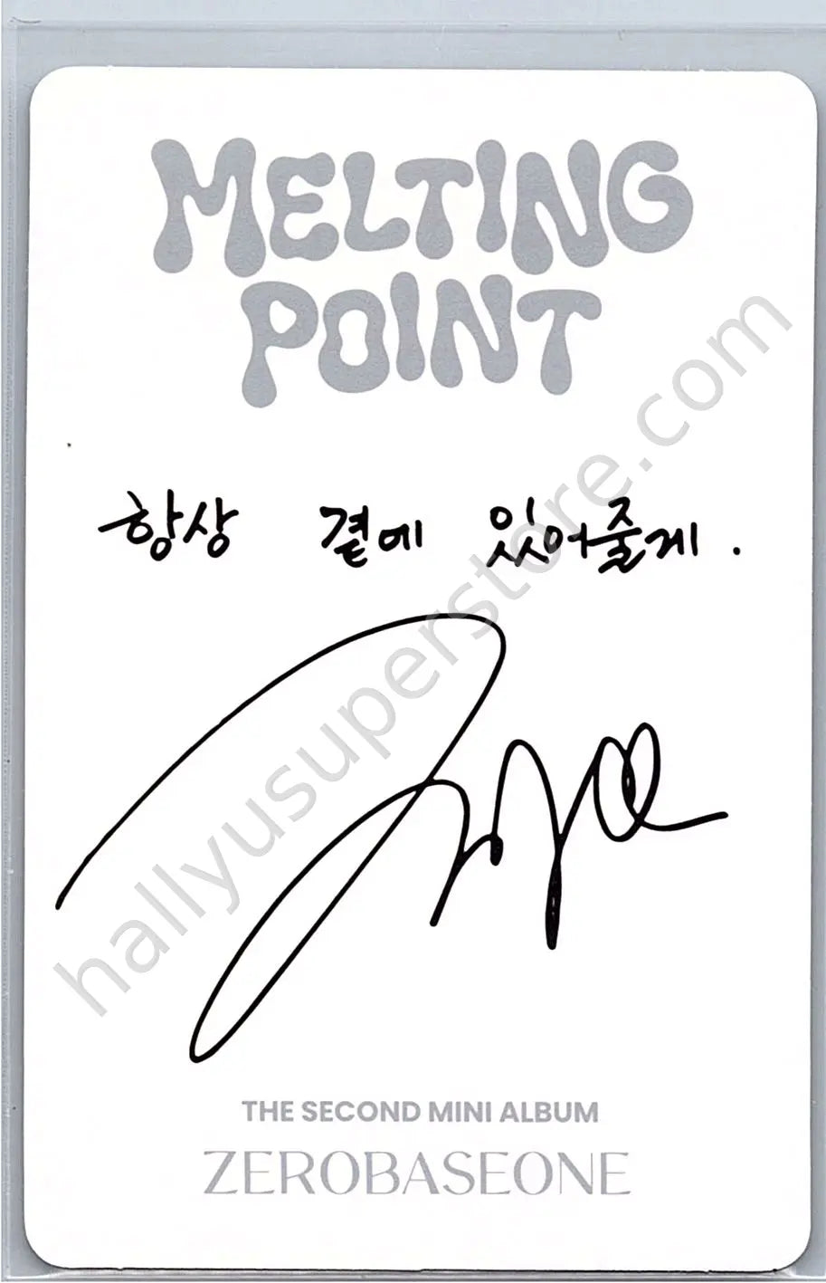 ZEROBASEONE - Hao - Melting Point A version album photocard digipack version