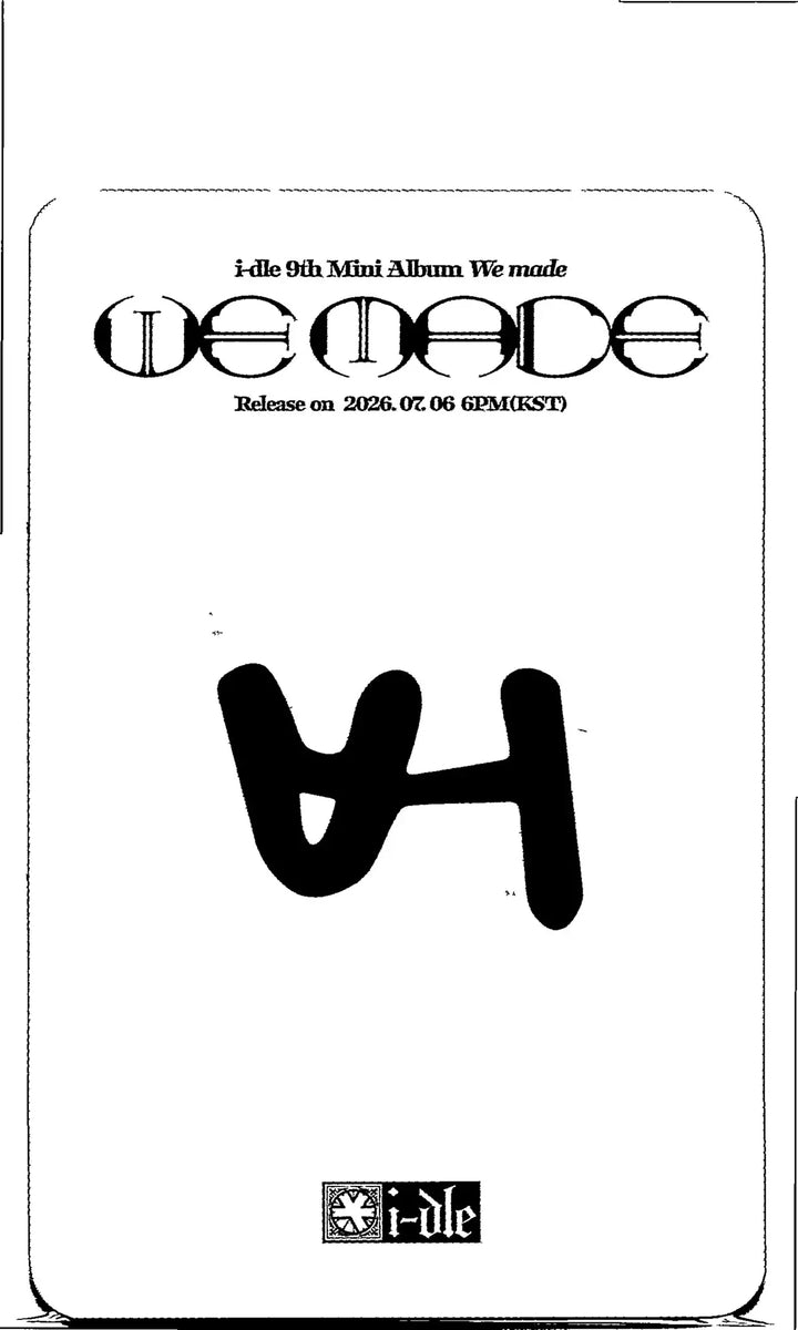 I-DLE "We made" - Ktown4U Lucky Draw Event Photocard (COEX)(Mono Ver.) [26.07.07]