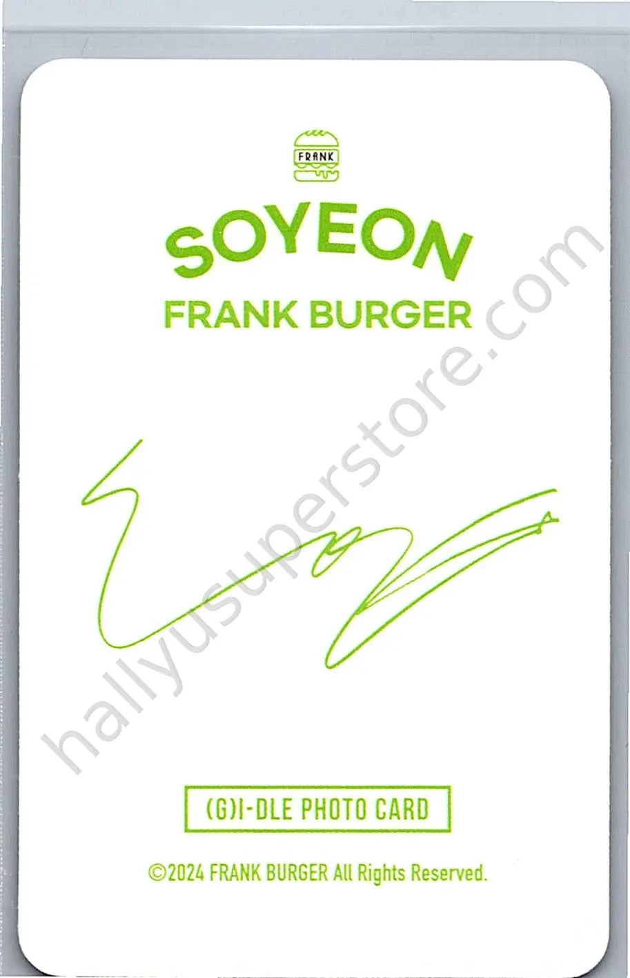 i-dle - Soyeon - (G)I-DLE x Frank Burger brand collaboration photocard set round 2