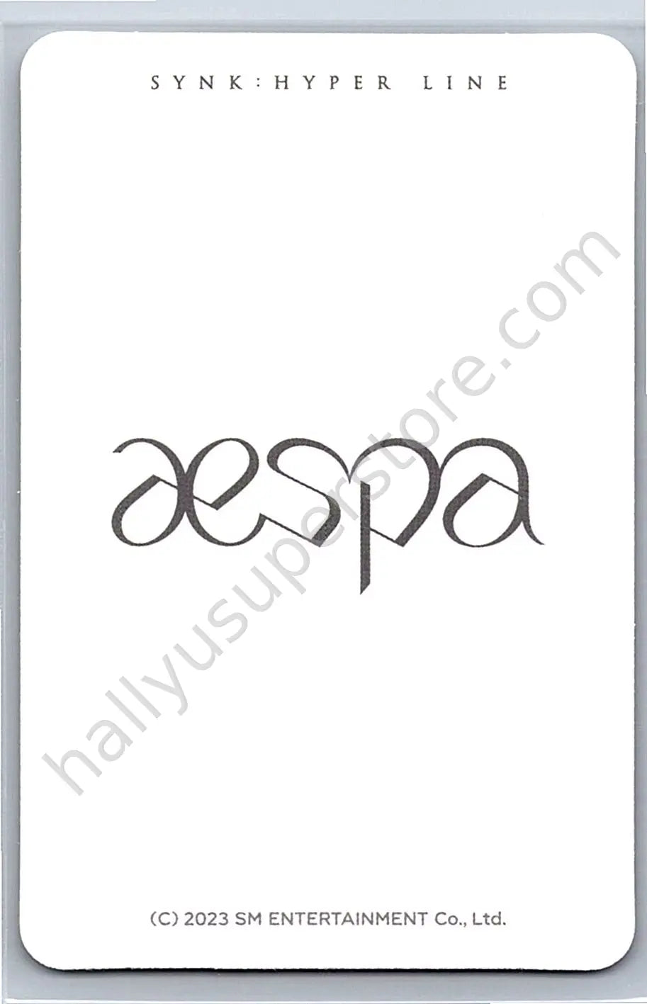 aespa - Winter - aespa - Winter - SYNK : HYPER LINE Event merch photocard scratch card