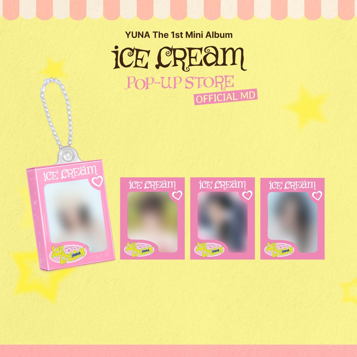[ITZY] ACRYLIC BLOCK KEYRING  - YUNA <Ice Cream> POP-UP STORE