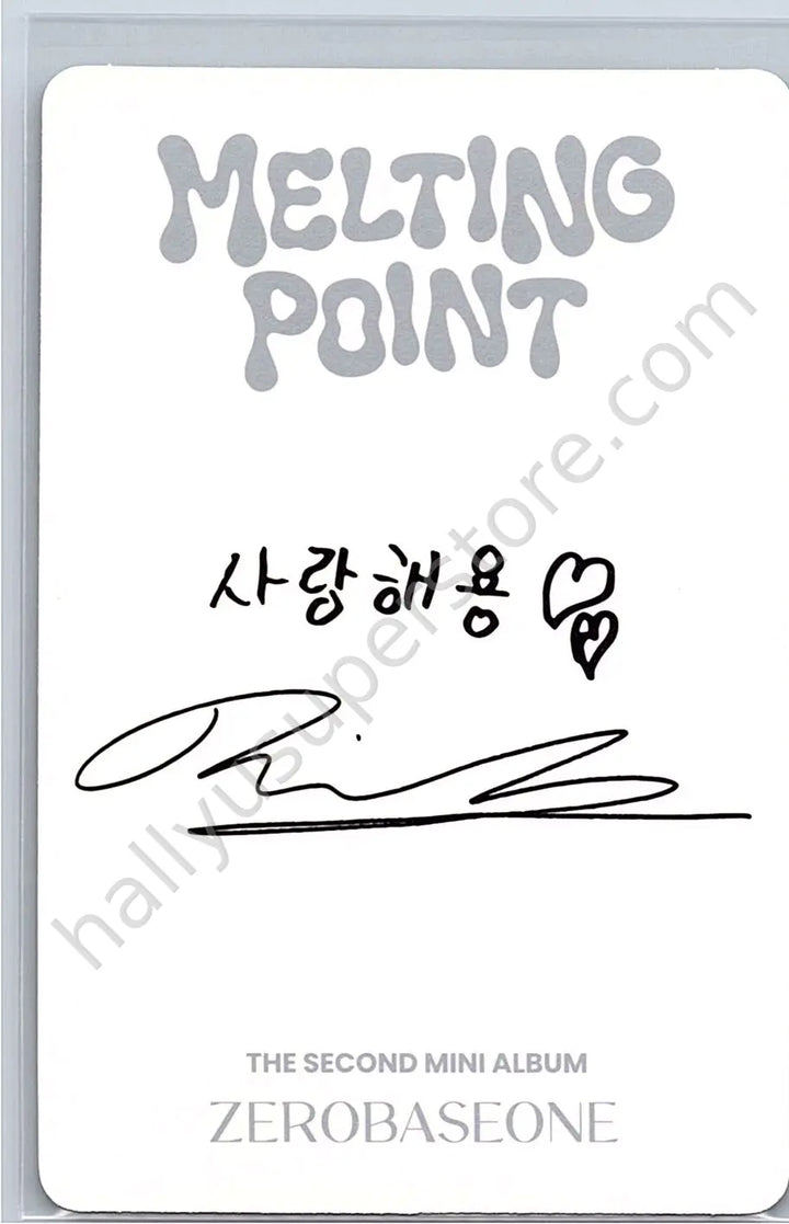 ZEROBASEONE - Ricky - Melting Point A version album photocard digipack version