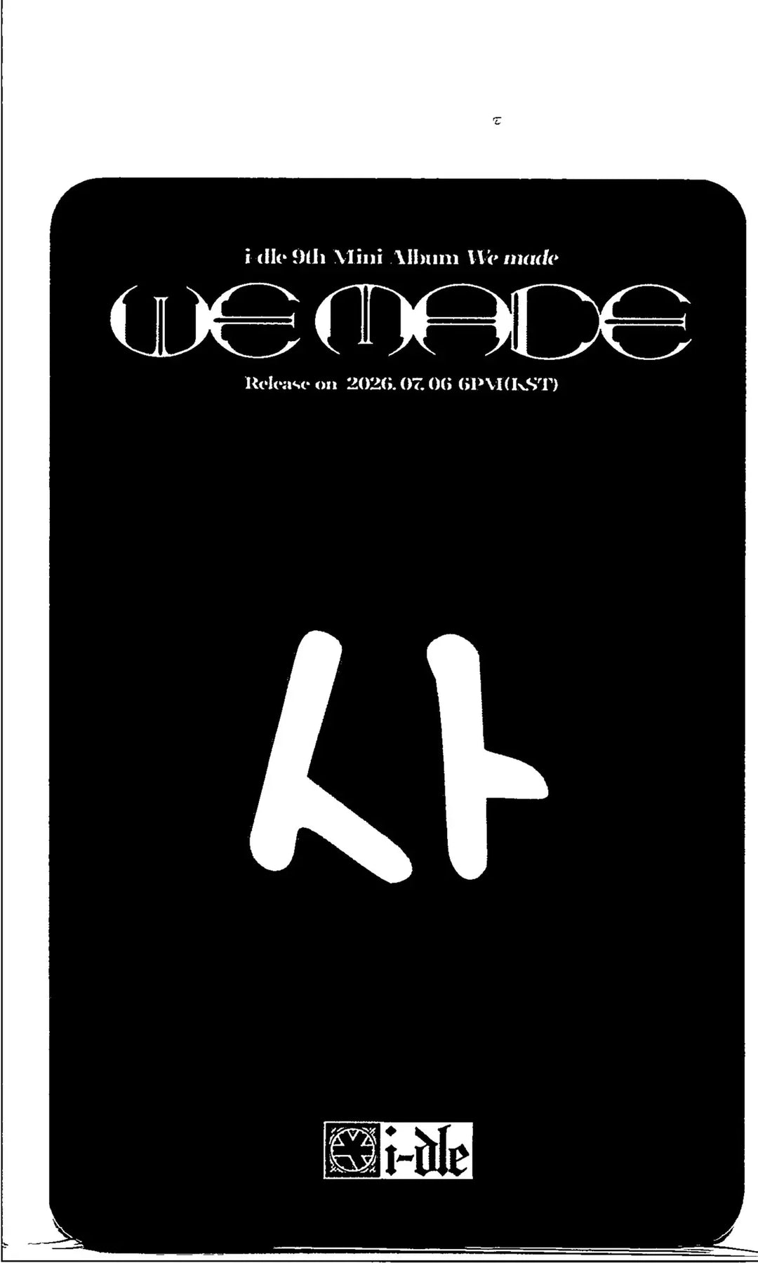 I-DLE "We made" - Ktown4U Lucky Draw Event Photocard (INSA)(Crow Ver.) [26.07.07]
