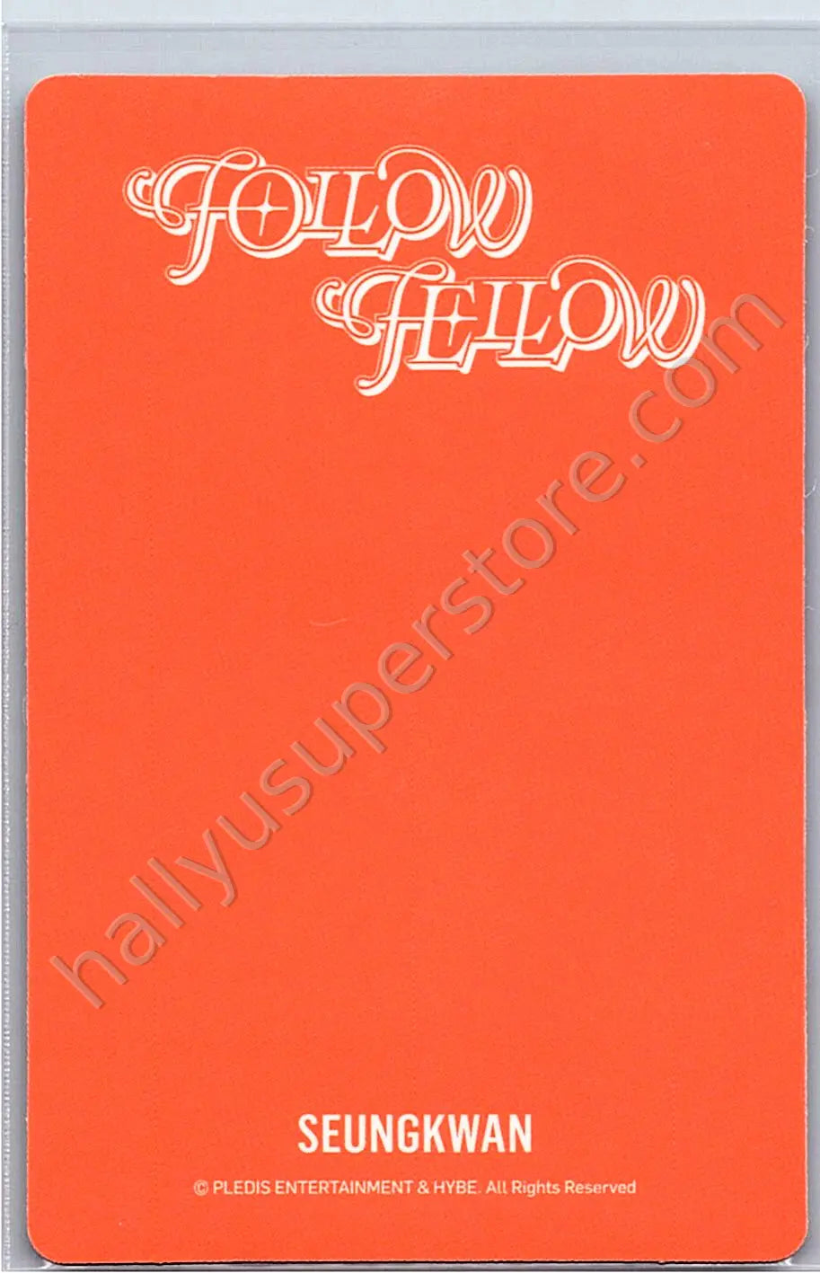 SEVENTEEN - Seungkwan - [FOLLOW FELLOW] TOUR korea merch photocard trading card