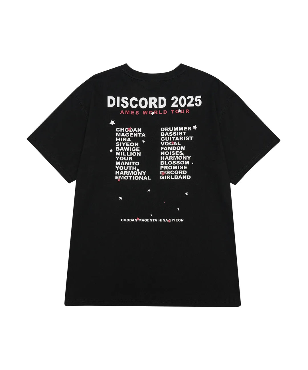 **QWER -Ames-Worldwide QWER WORLD TOUR TEE BLACK