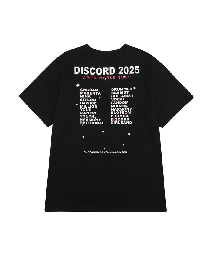 **QWER -Ames-Worldwide QWER WORLD TOUR TEE BLACK