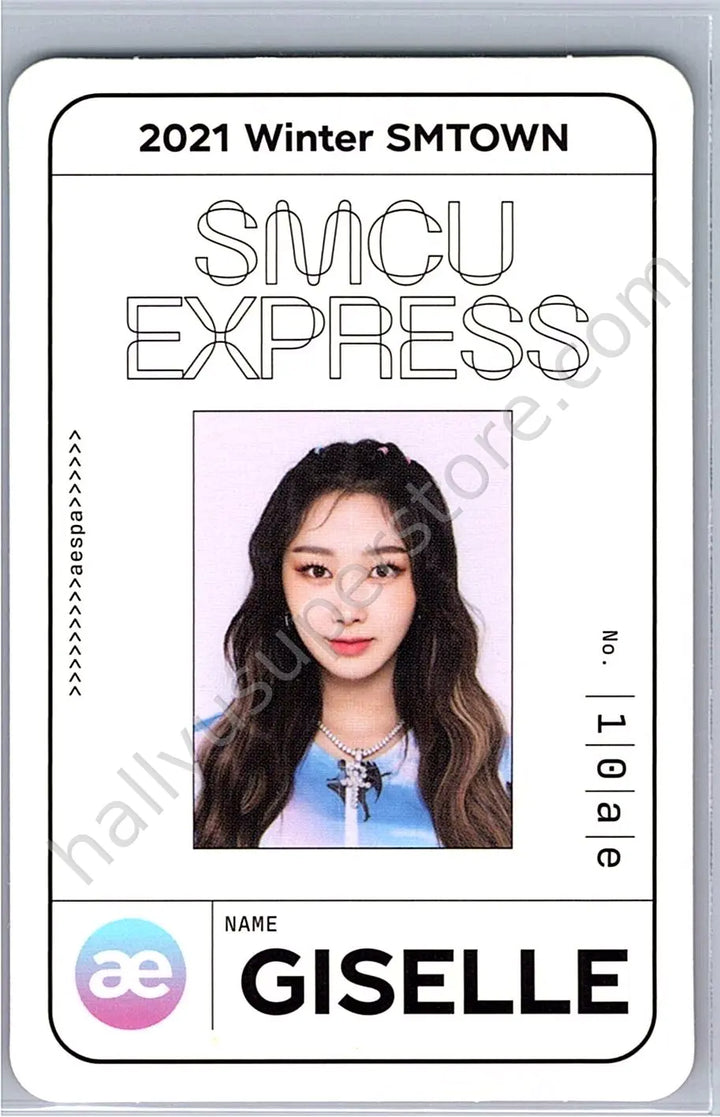 aespa - Giselle - aespa - Giselle - 2021 Winter SMTOWN: SMCU EXPRESS Album pass card album photocard