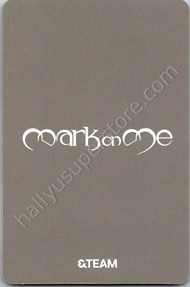 &amp;TEAM - Nicholas - Mark on Me A version album photocard solo jacket version