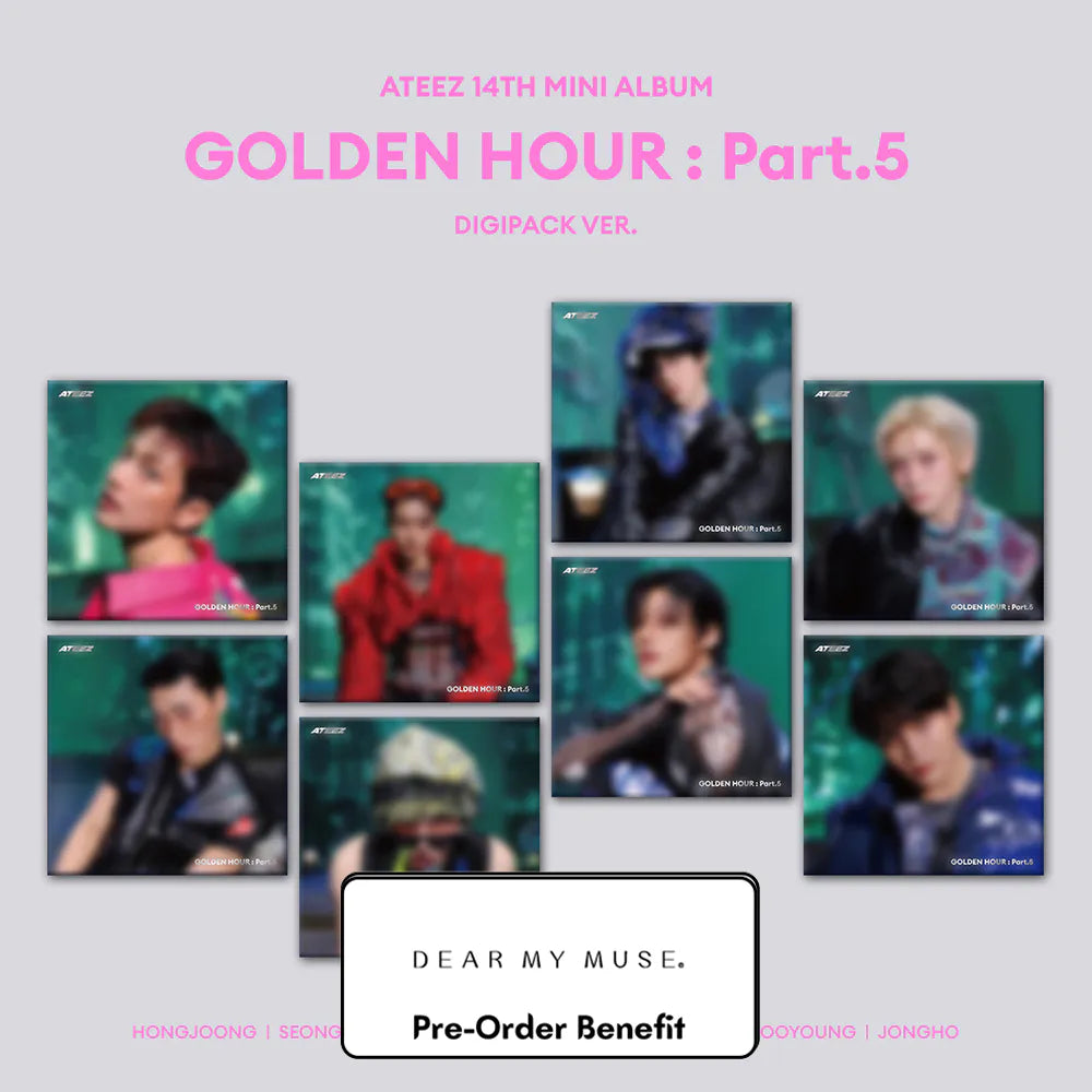 [Pre-Order] ATEEZ - 14TH MINI ALBUM "GOLDEN HOUR : Part.5"(DIGIPACK Version) + Pre-Order Benefit (Choose Version)