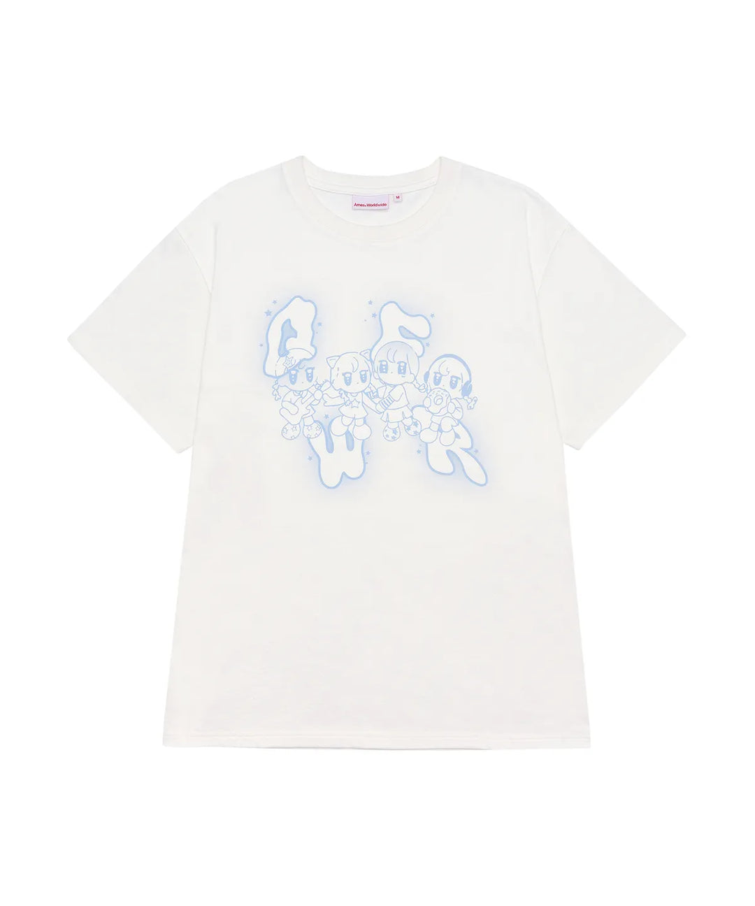 **QWER -Ames-Worldwide QWER CHARACTER TEE WHITE