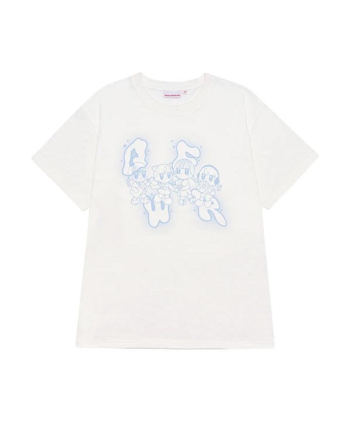 **QWER -Ames-Worldwide QWER CHARACTER TEE WHITE