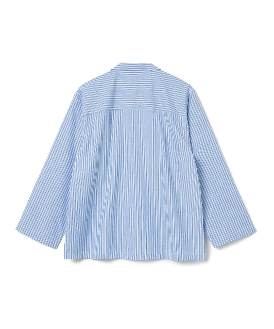 **QWER -Magenta Ocean Stripe Flared Shirt [Blue]